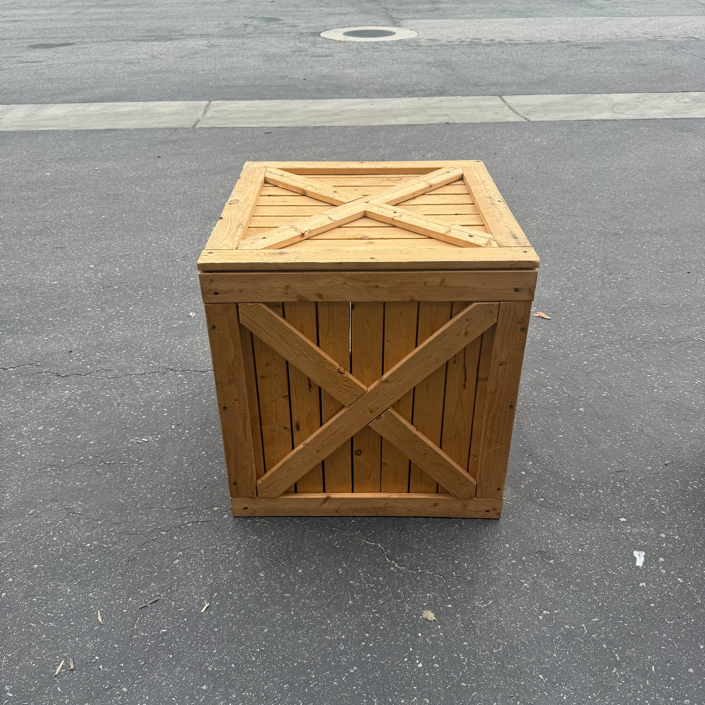 Square Wood Crate