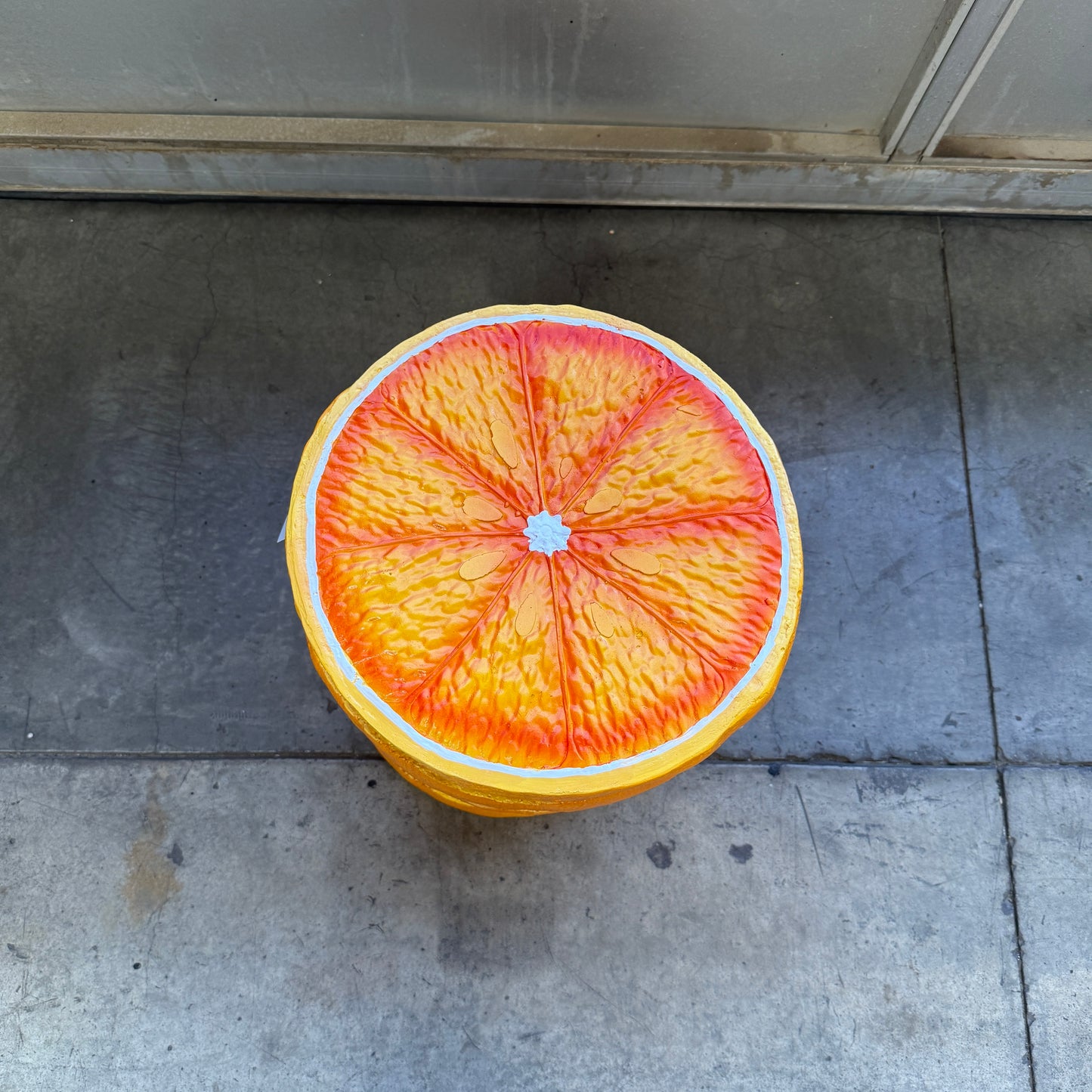 Orange Slices Fruit Table Stool Statue