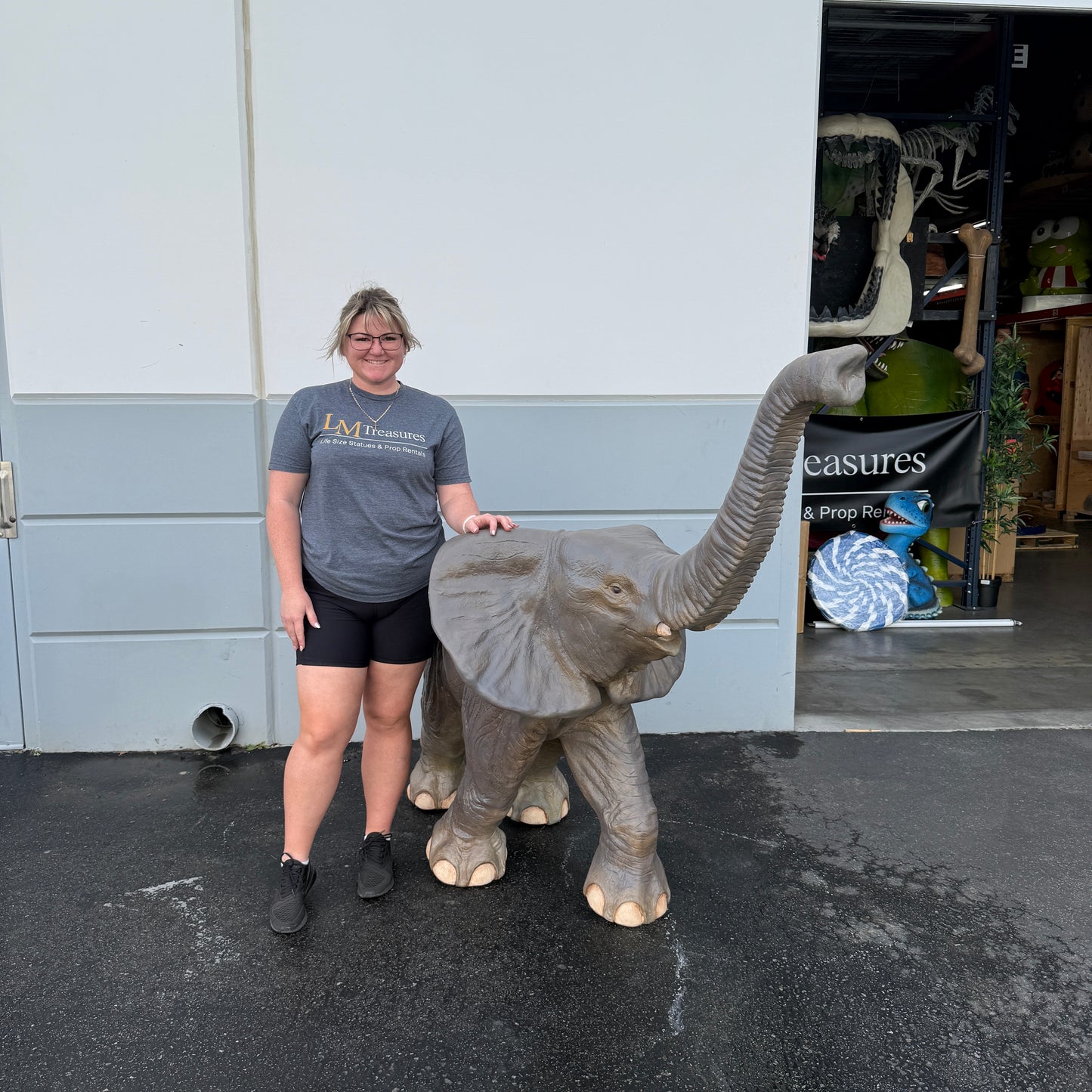 Walking Elephant Statue