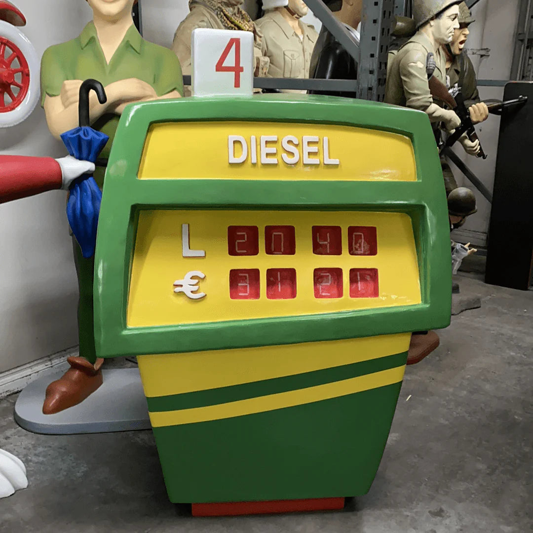 Gas Pump Green Life Size Statue