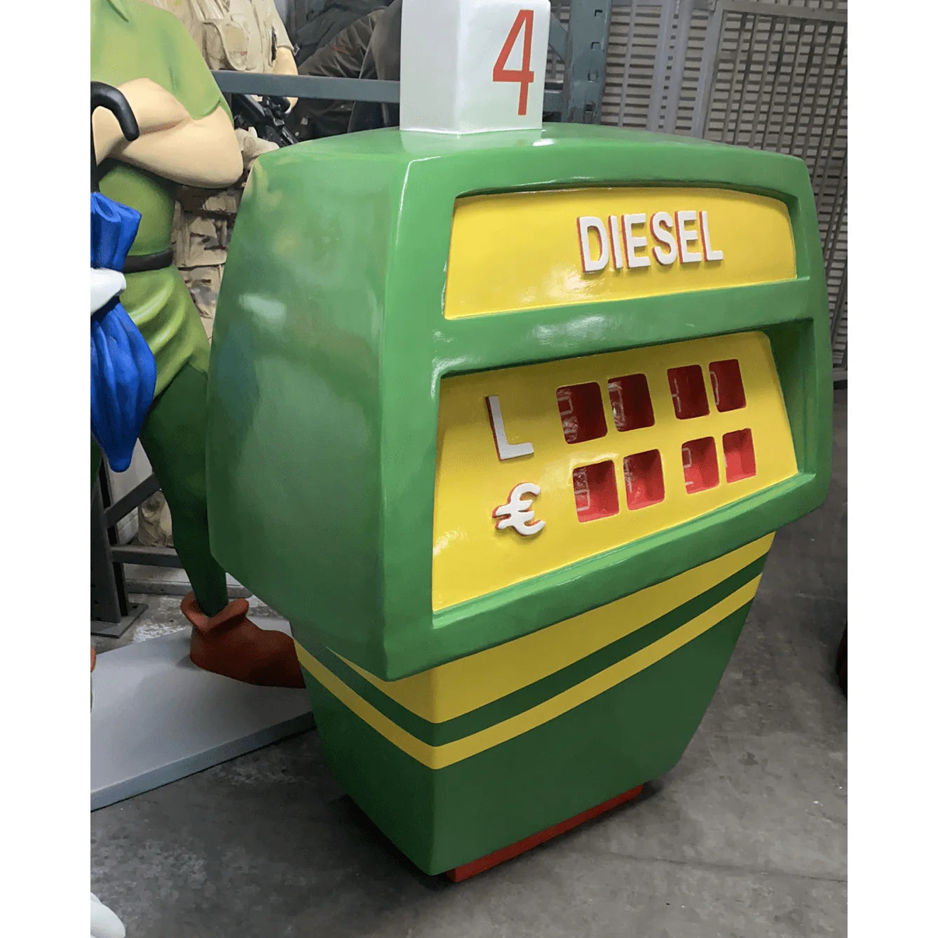Gas Pump Green Life Size Statue