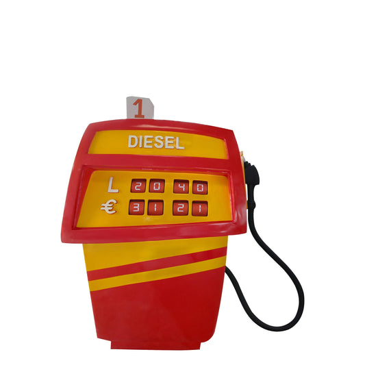 Gas Pump Red Life Size Statue - LM Treasures Prop Rentals