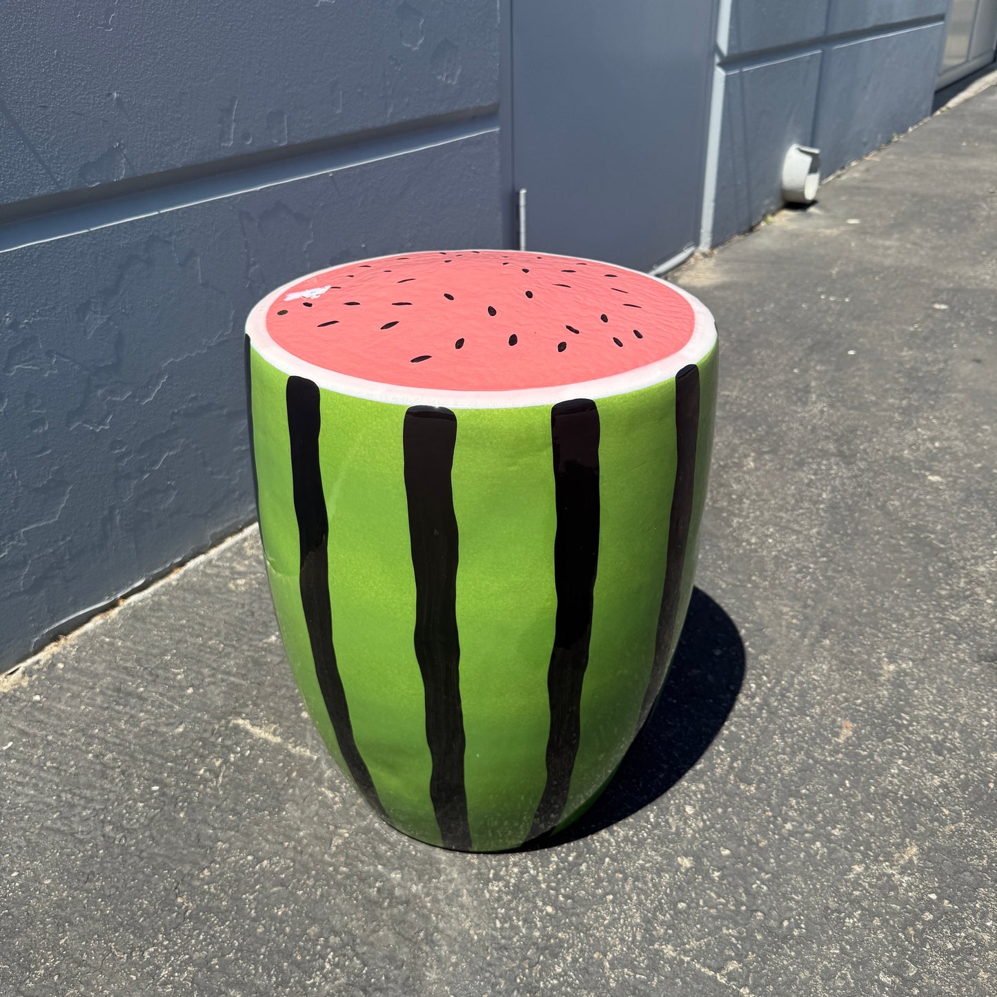 Glossy Watermelon Fruit Table Stool Statue F0221-WARTERNEW-P