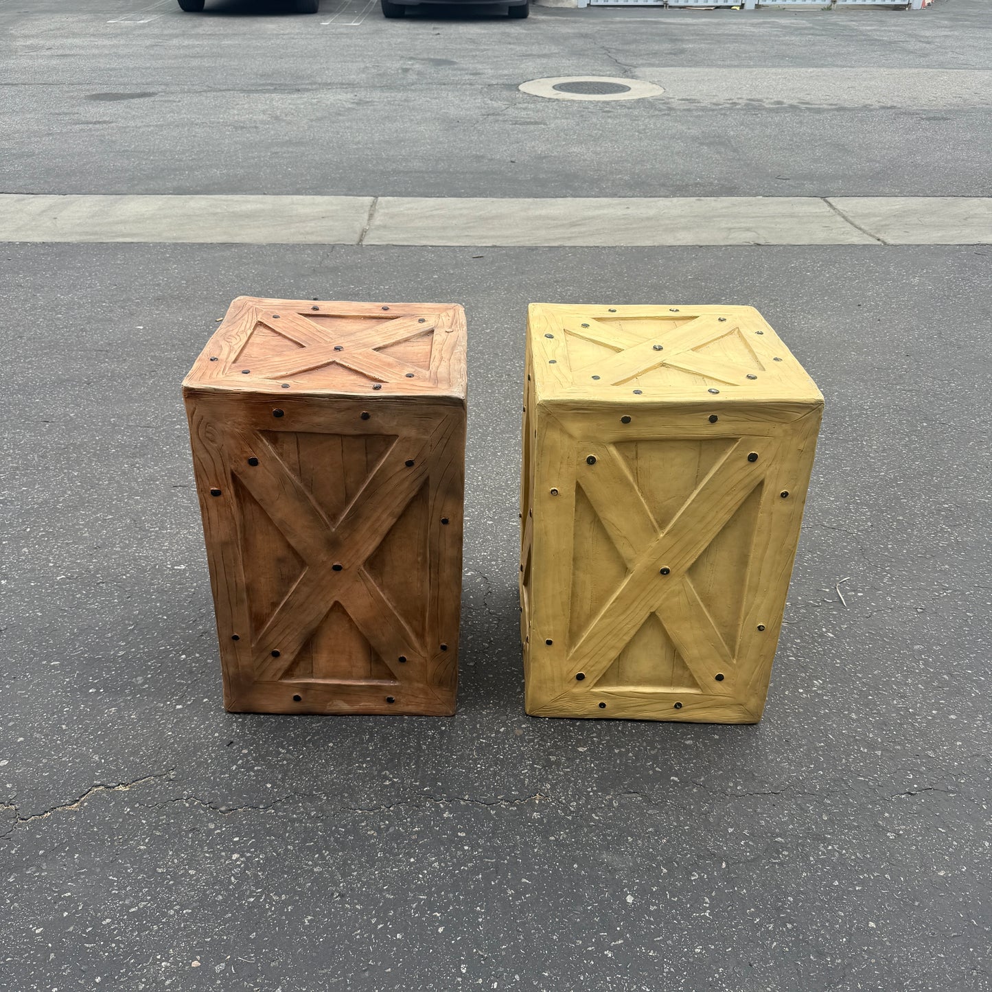 Small Rustic Brown Crate
