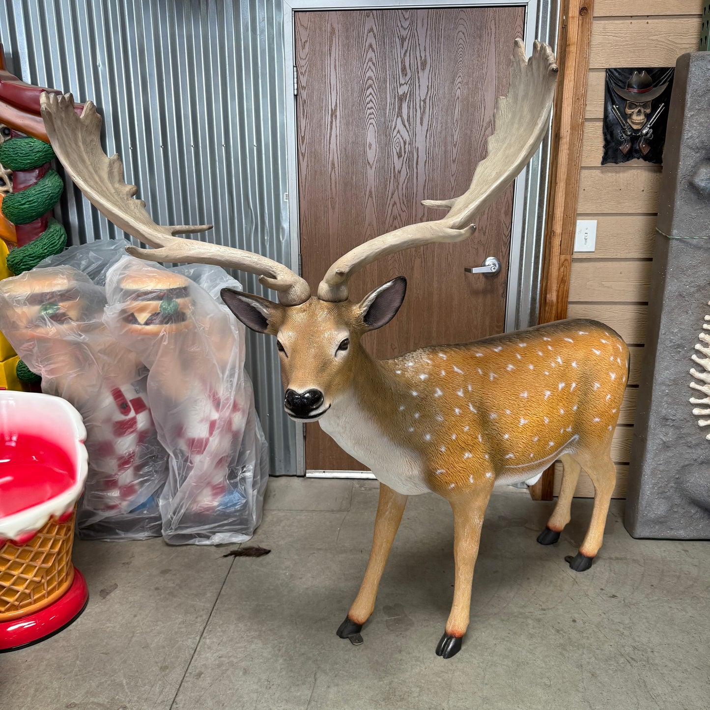 Deer Fallow Buck Life Size Statue