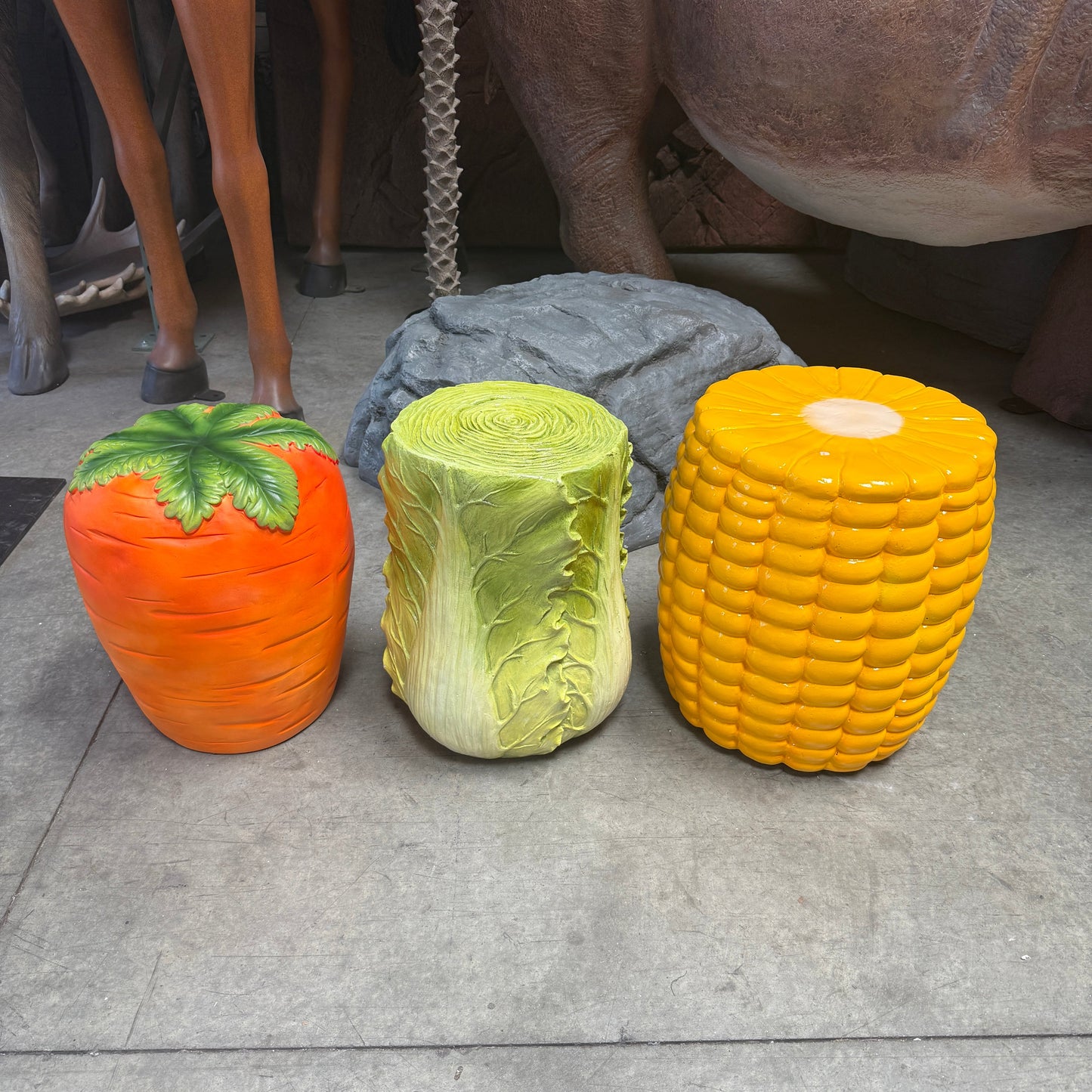 Carrot Veggie Table Stool Statue F0221-CARROT-P