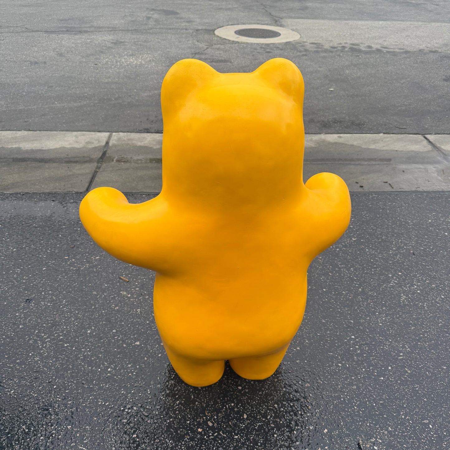 Large Yellow Gummy Bear Statue