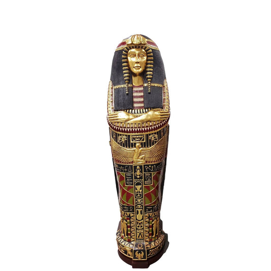 Egyptian Queen Nefertiti Sarcophagus Statue E0056-FOQUS-H