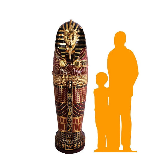 Egyptian King Tut Sarcophagus Statue E0036-FOSAC-H