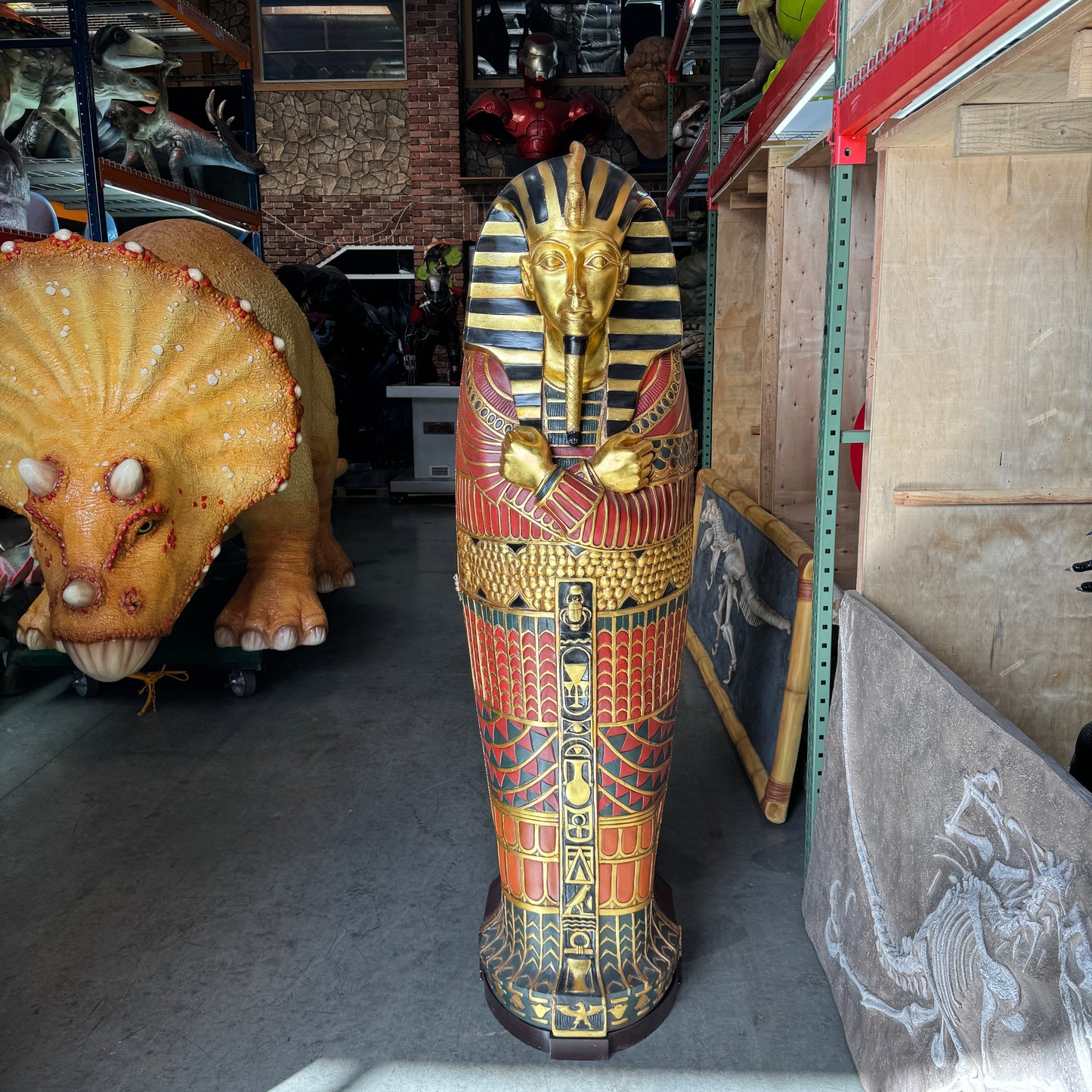 Egyptian King Tut Sarcophagus Statue
