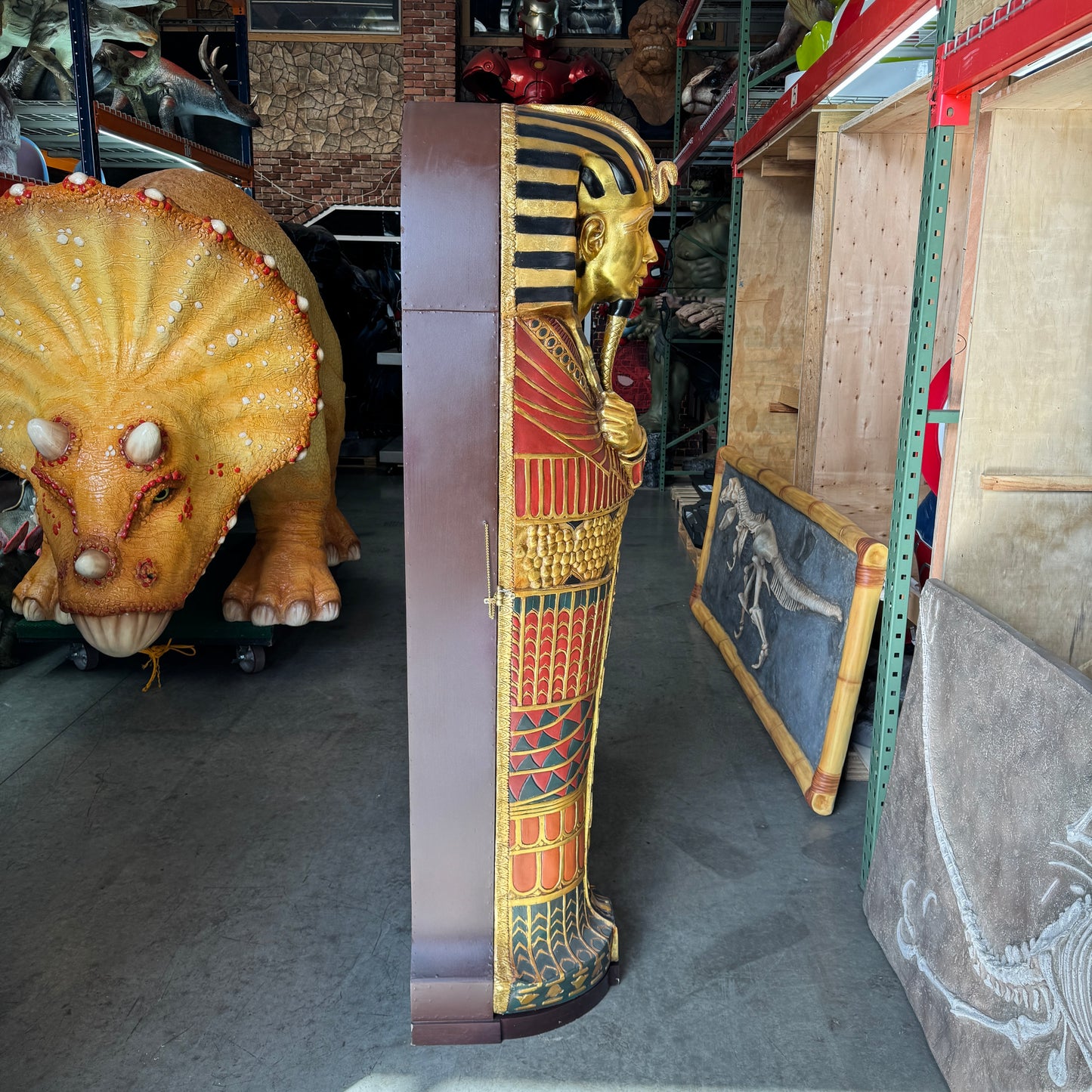 Egyptian King Tut Sarcophagus Statue