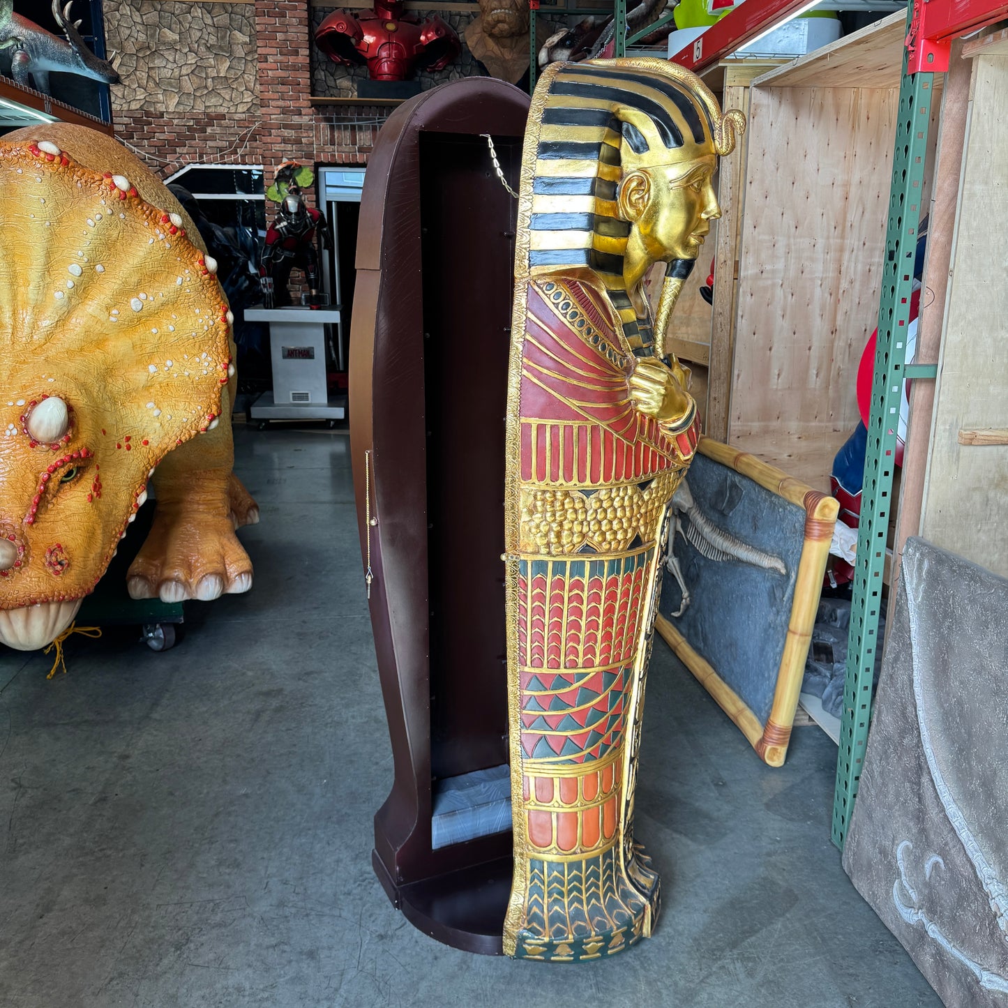 Egyptian King Tut Sarcophagus Statue