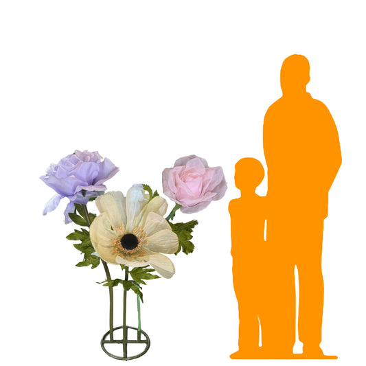 Small Fabric Flower Bundle P-FlowerSm-P