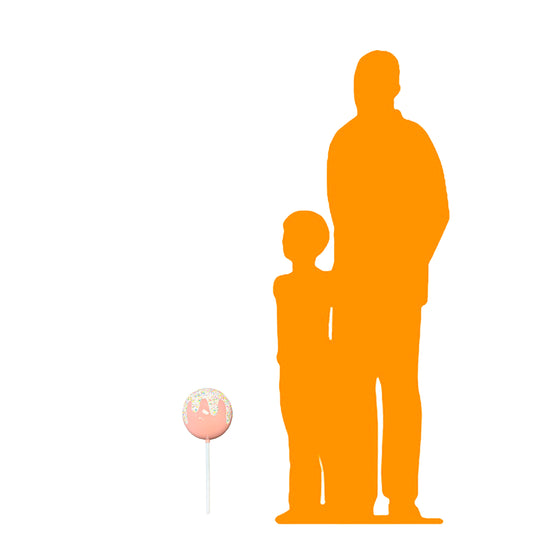 Small Frosted Pink Lollipop Statue F0021-RLB-P