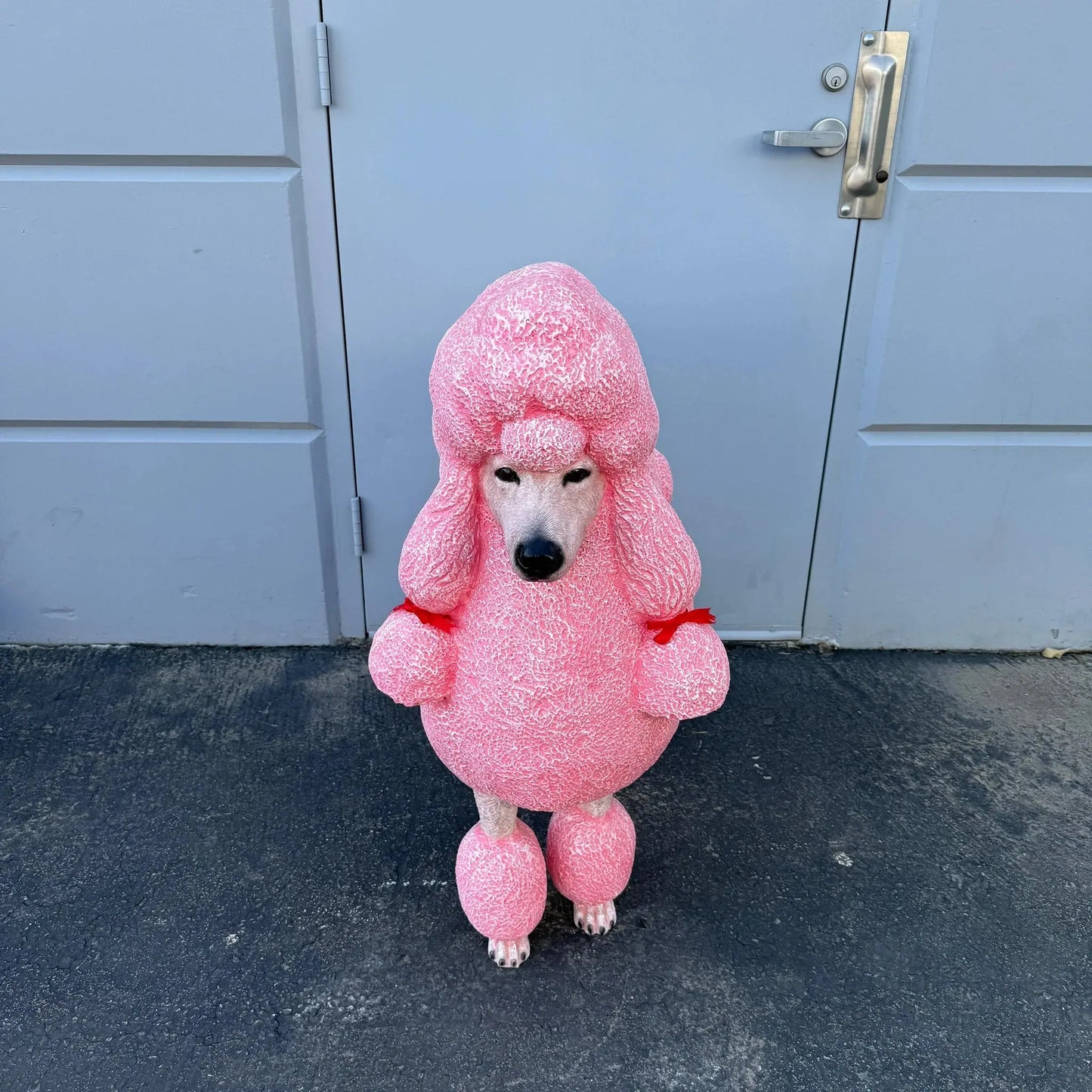Pink French Poodle Life Size Statue A0256P-110121-H