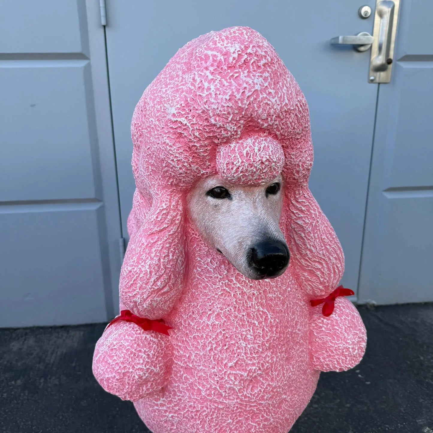 Pink French Poodle Life Size Statue A0256P-110121-H