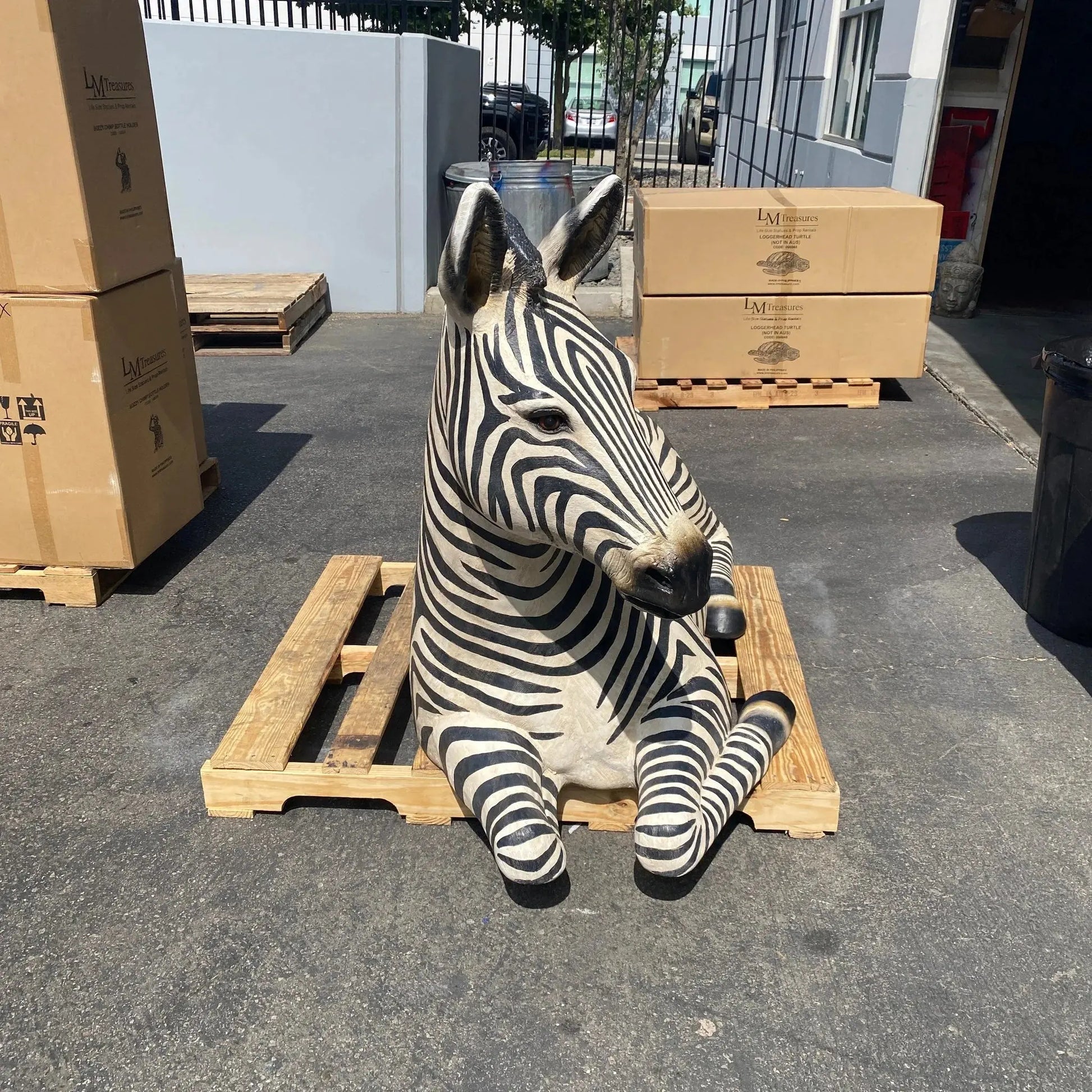 Zebra Resting Life Size Statue A0316-120057-H