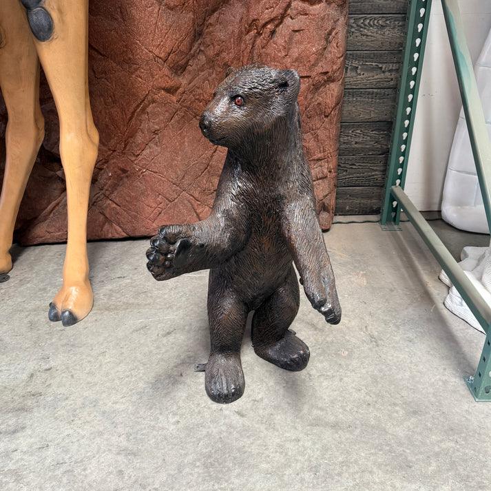 Brown Baby Bear Cub Statue