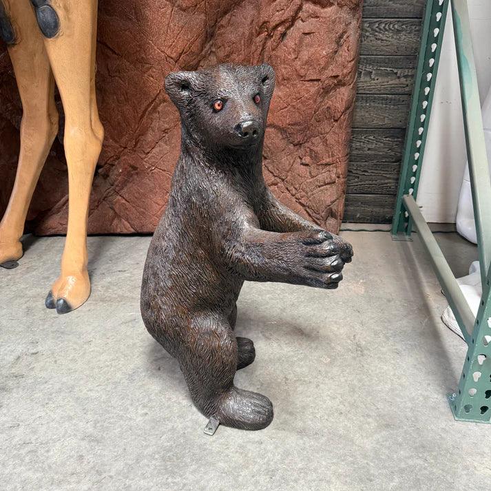 Brown Baby Bear Cub Statue