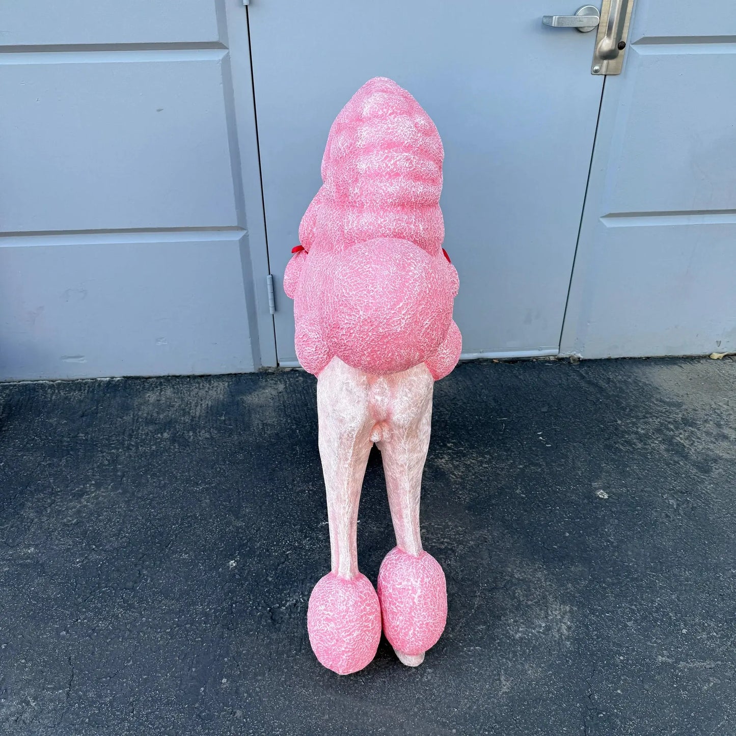 Pink French Poodle Life Size Statue A0256P-110121-H