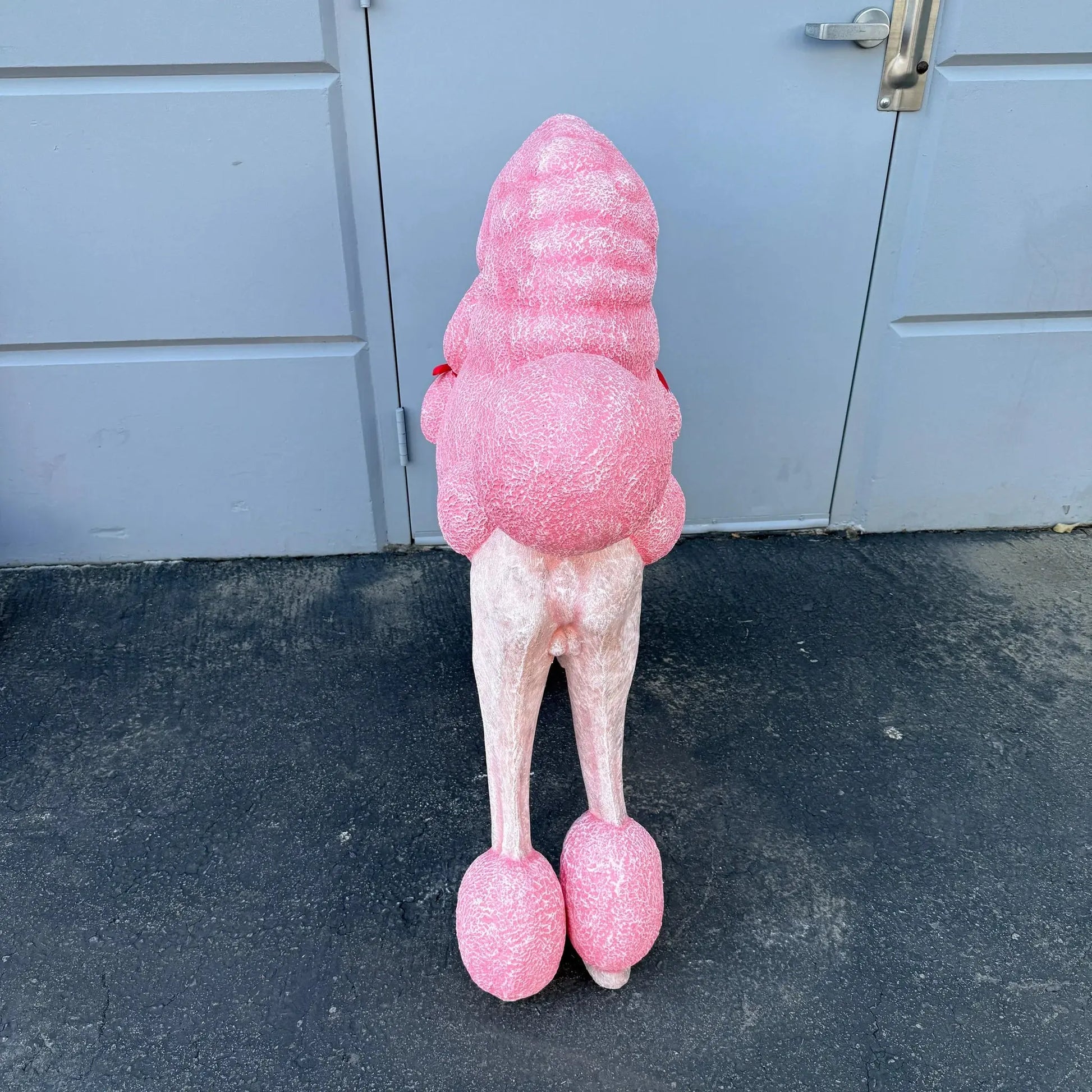 Pink French Poodle Life Size Statue A0256P-110121-H