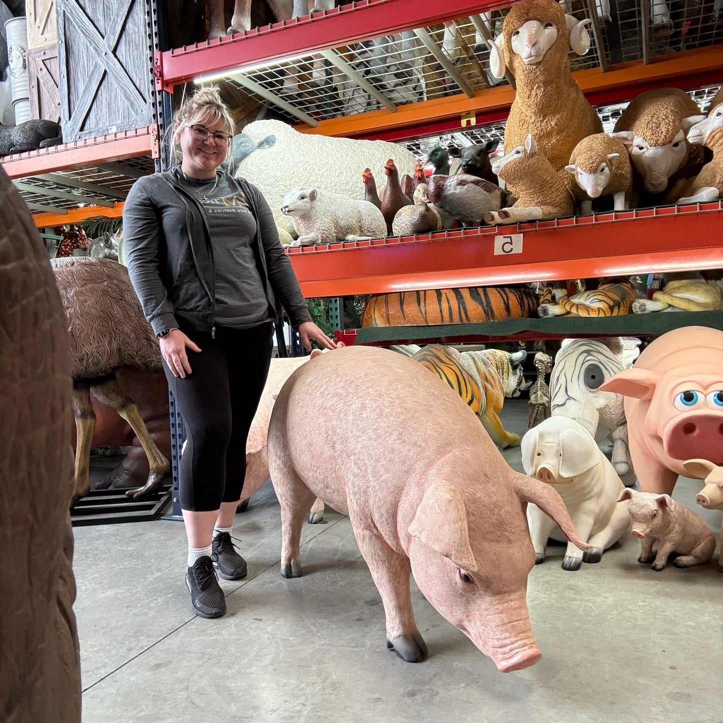 Fat Pig Standing Statue