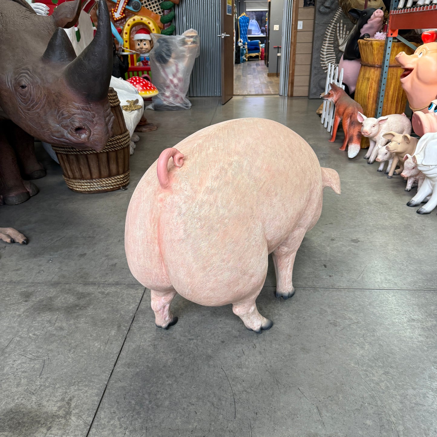 Fat Pig Standing Statue