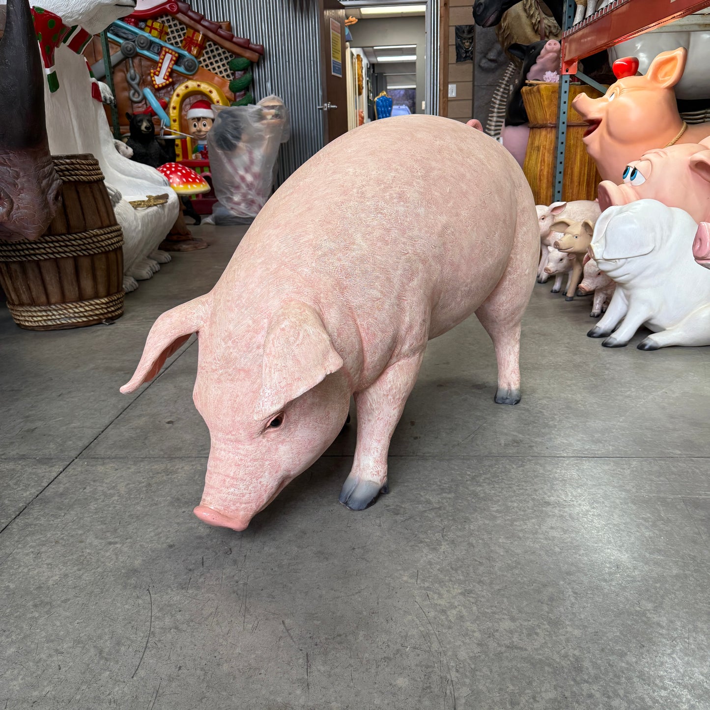 Fat Pig Standing Statue