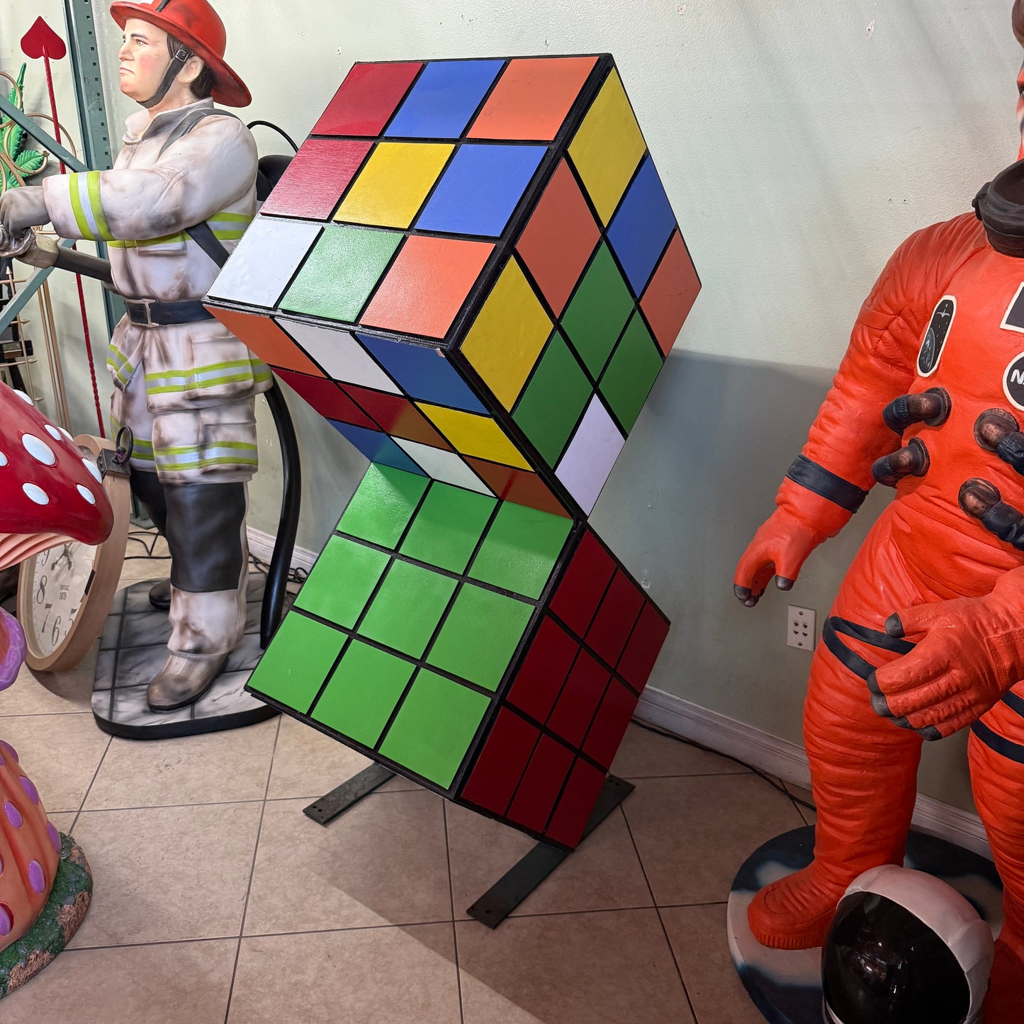 Stacked Giant Rubik Cube Statue