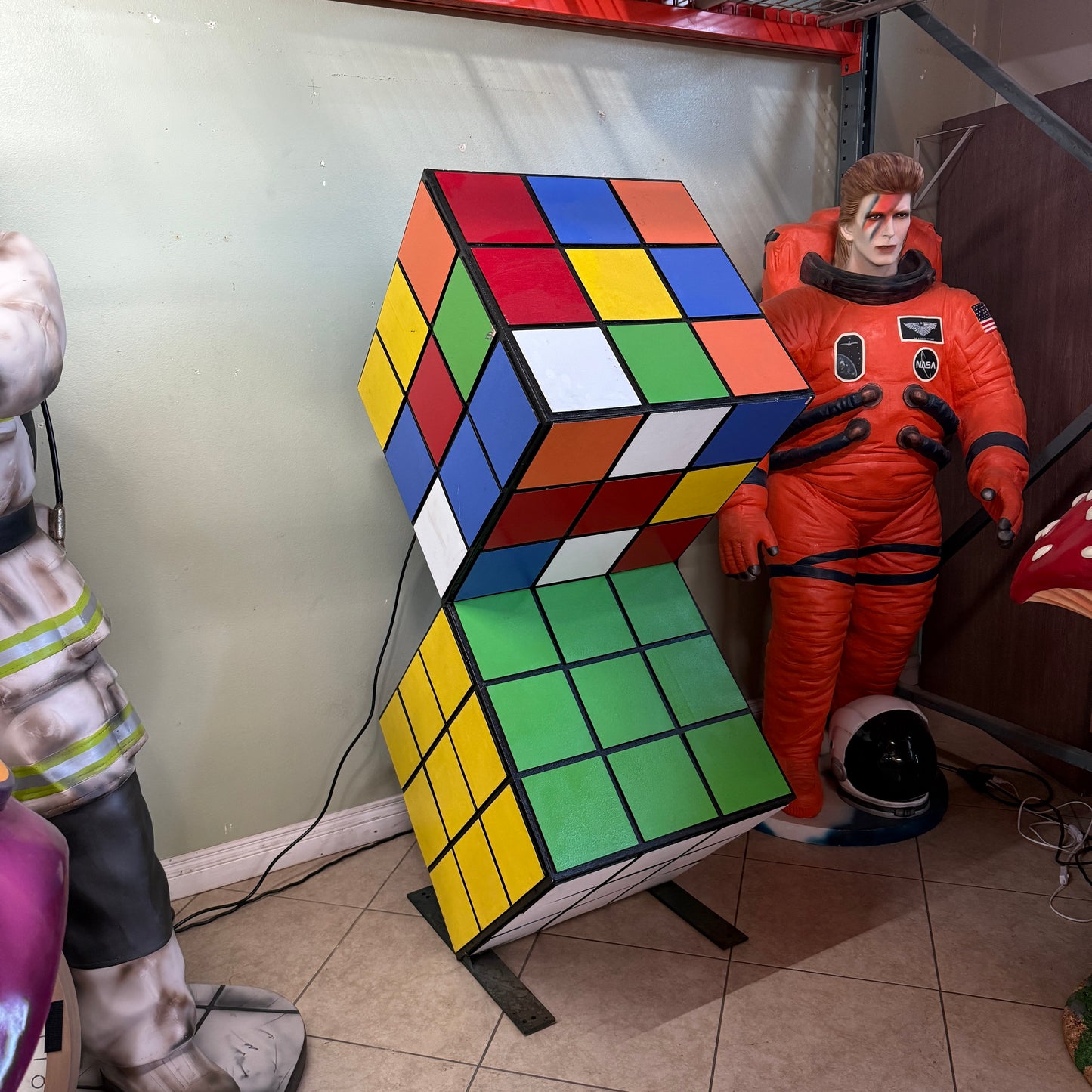 Stacked Giant Rubik Cube Statue