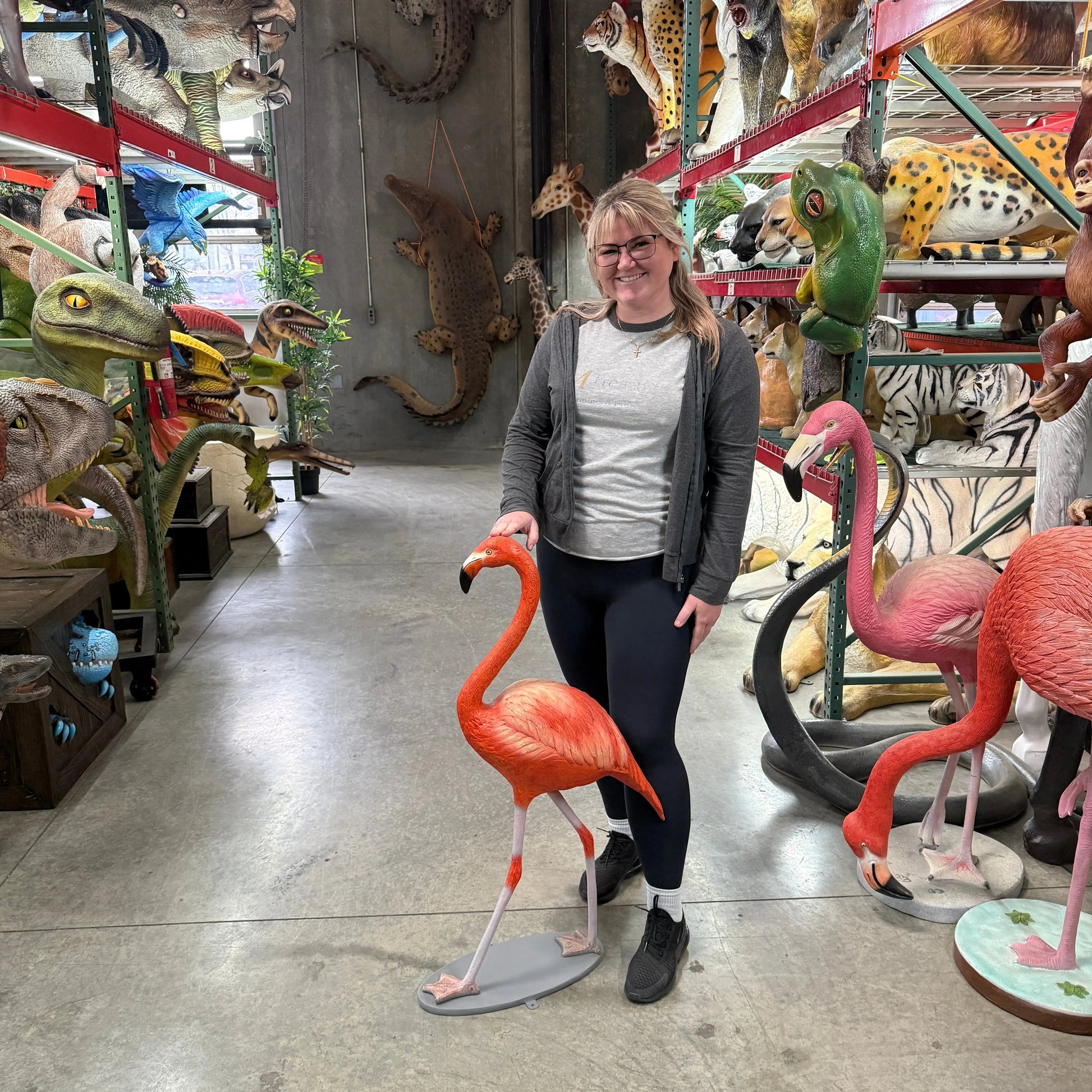 Baby Flamingo Life Size Statue A0254-110038-H