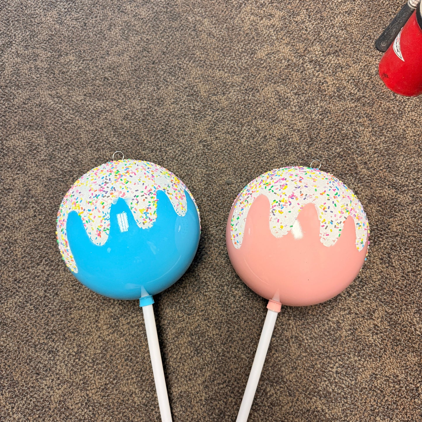 Small Frosted Blue Lollipop Statue F0021-RLP-P