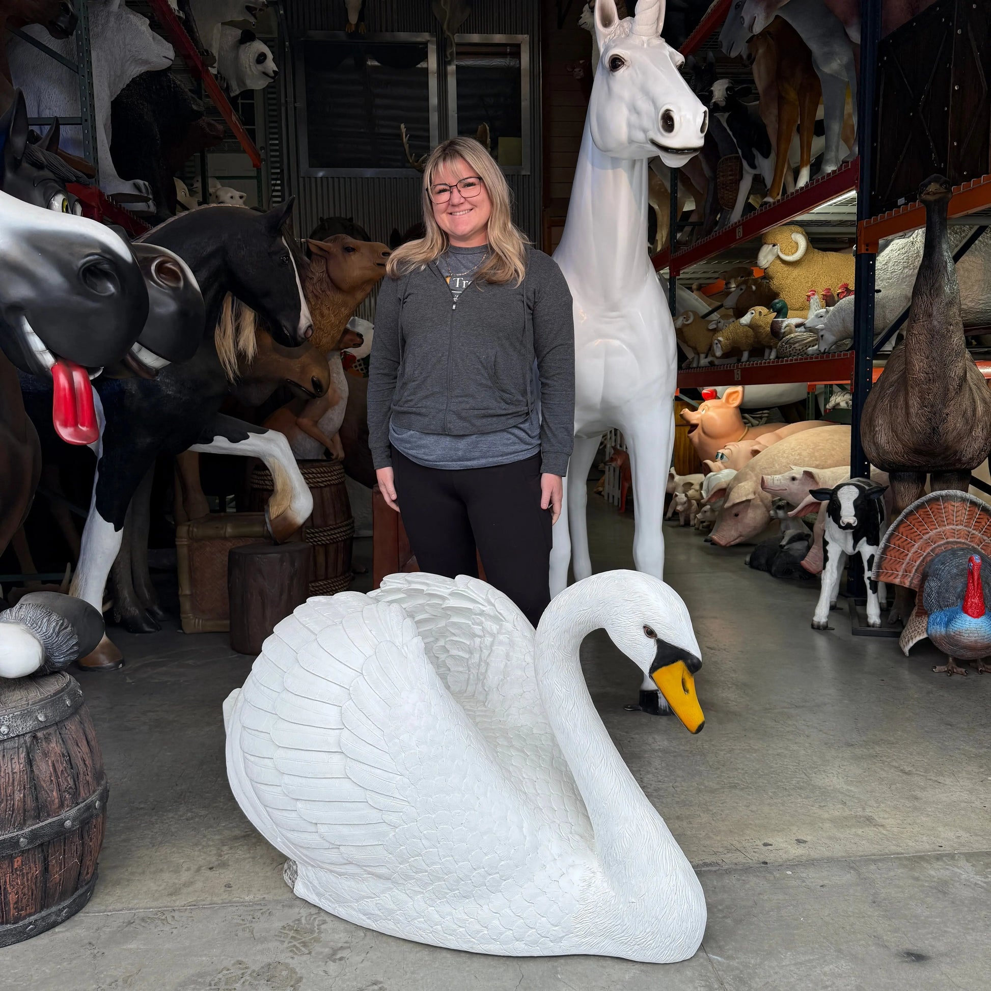 Large Swan Statue A0497-150221-H