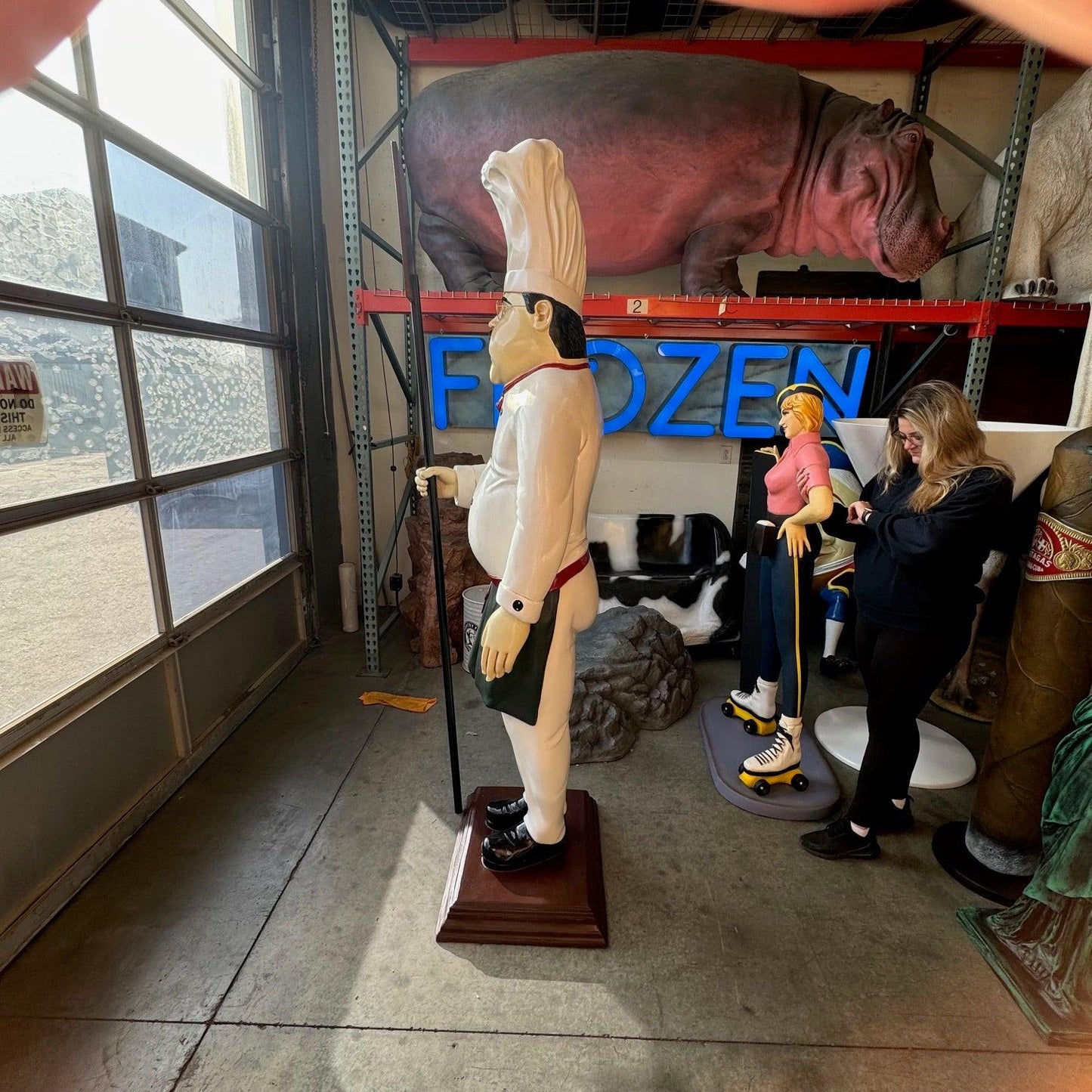 Pizza Chef With Menu Board Over Sized Statue