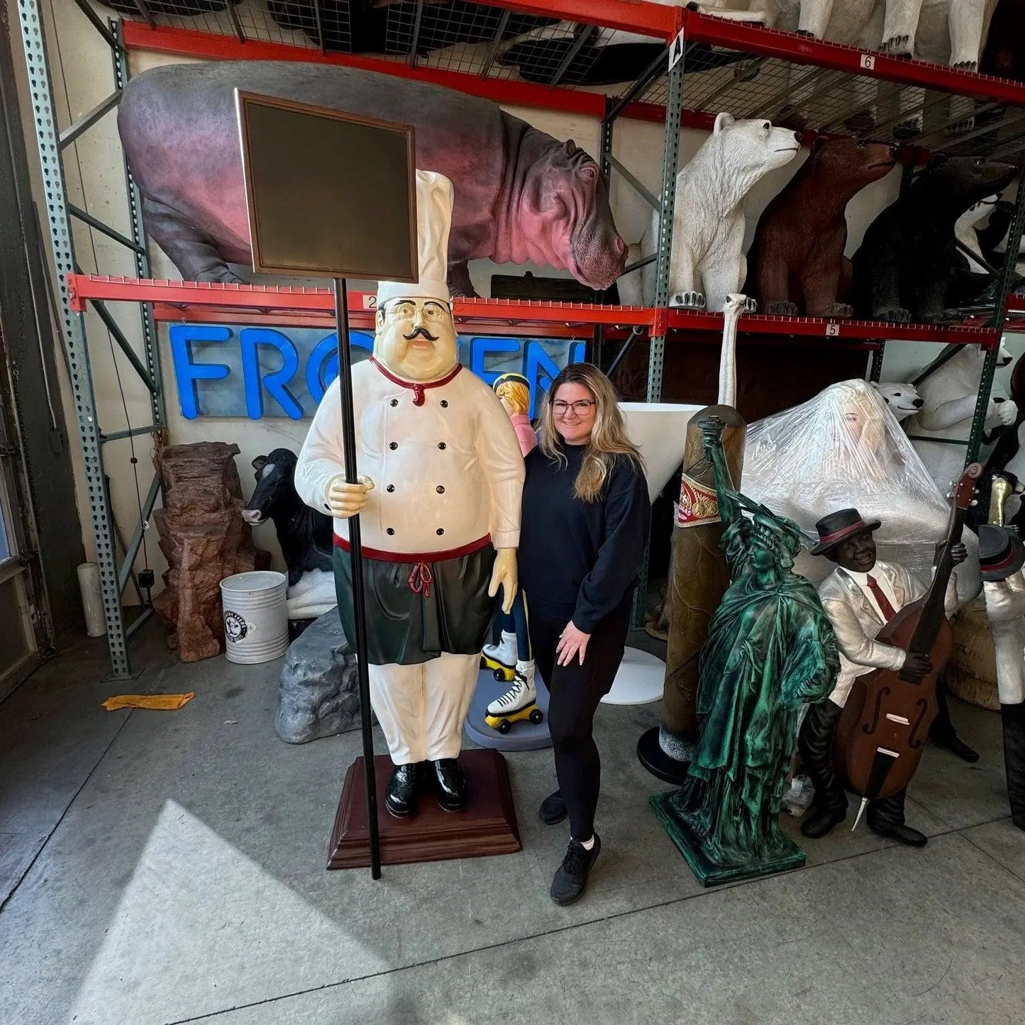 Pizza Chef With Menu Board Over Sized Statue R0022-HFCO7-H