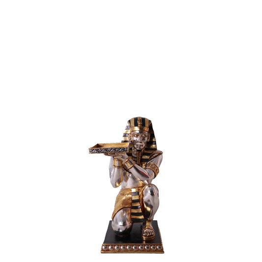 Egyptian Kneeling King Tut Table Statue E0088-HFKTT-H