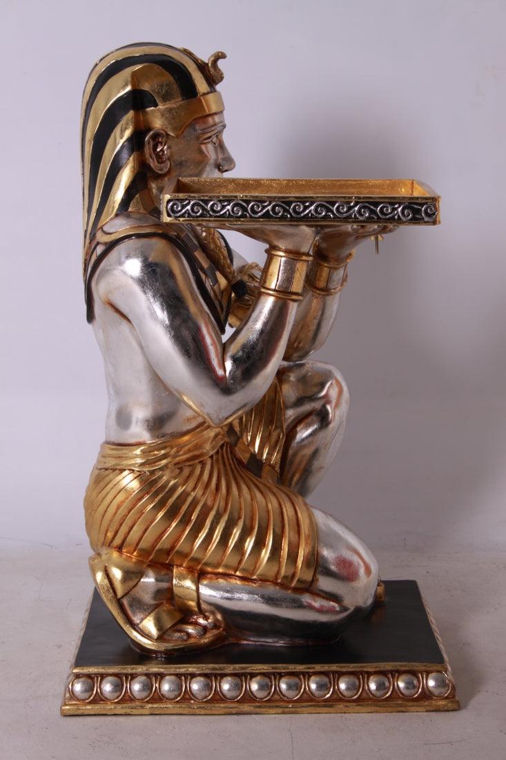 Egyptian Kneeling King Tut Table Statue