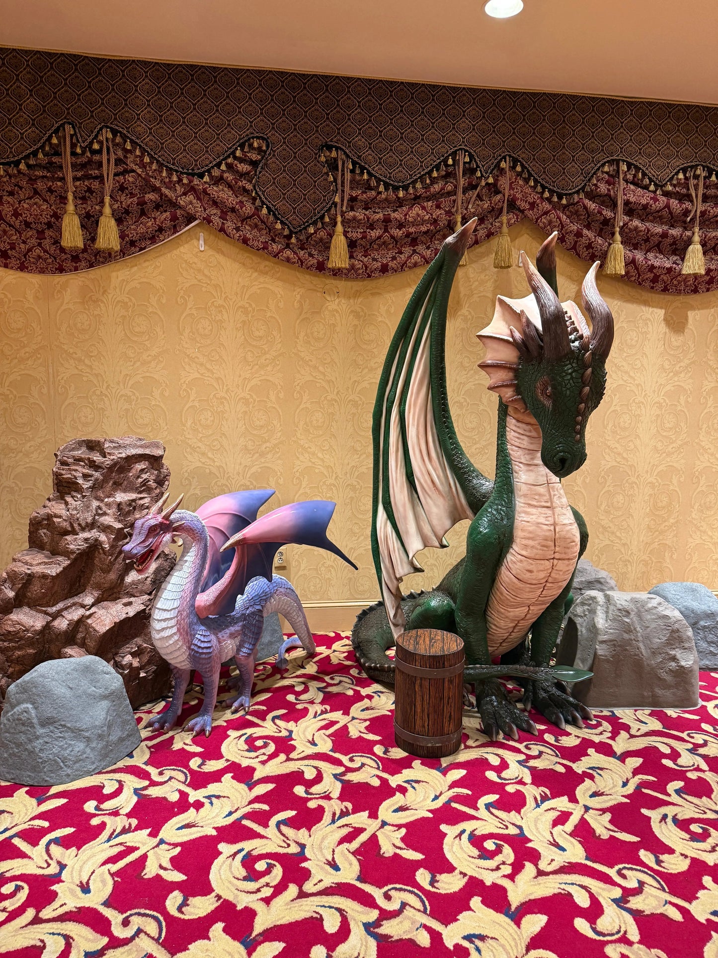 Green Sitting Dragon Life Size Statue A0673-170237-H