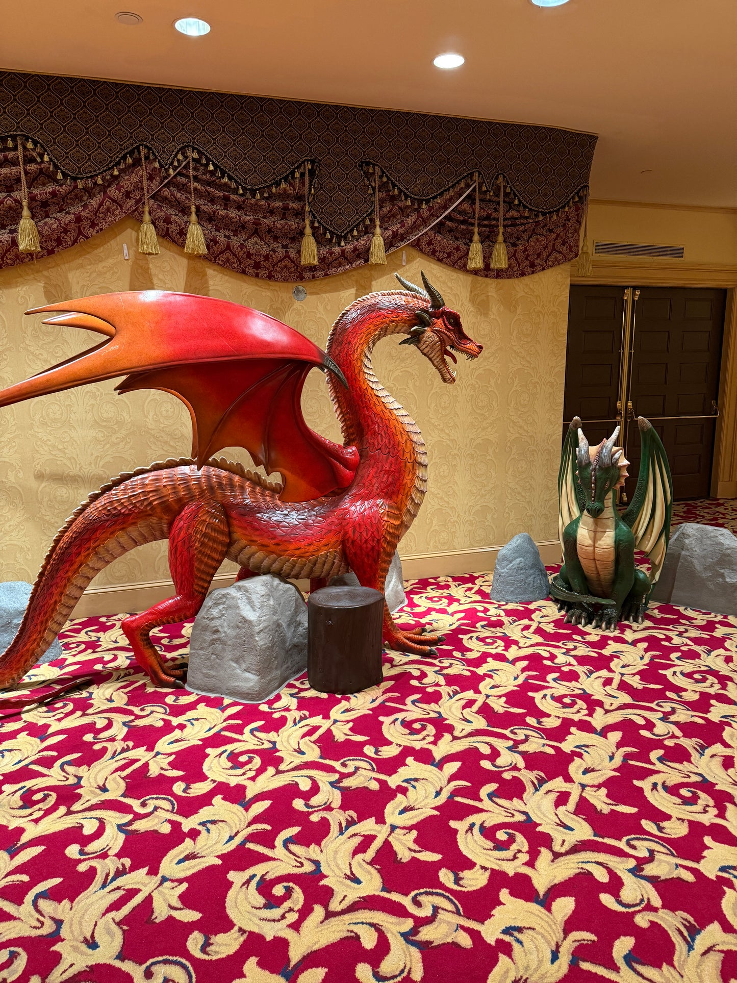 Small Green Sitting Dragon Statue