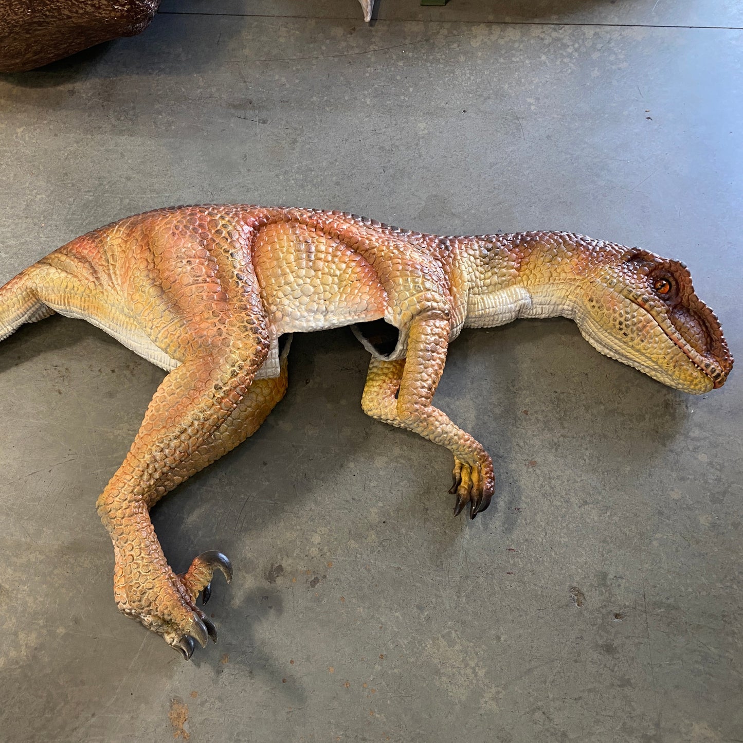 Orange Raptor Dinosaur Shoulder Puppet