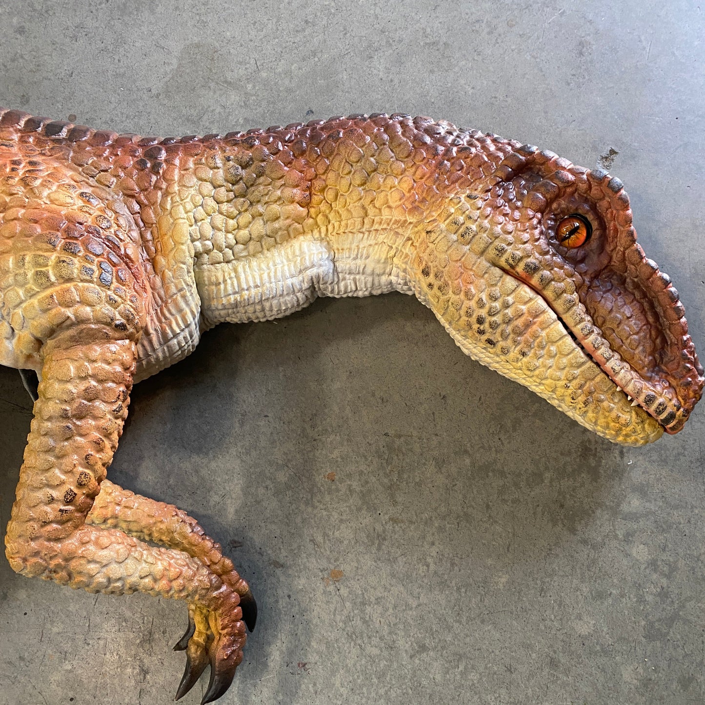 Orange Raptor Dinosaur Shoulder Puppet