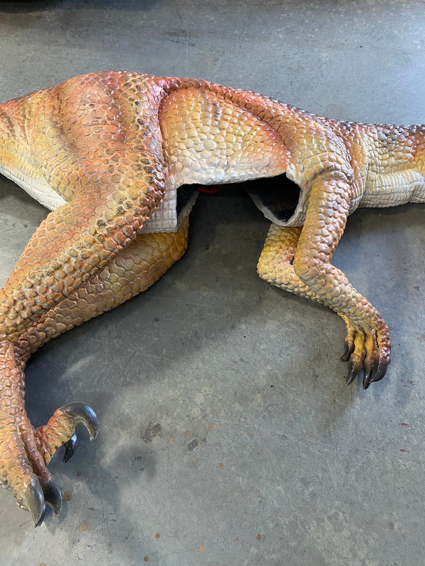 Orange Raptor Dinosaur Shoulder Puppet