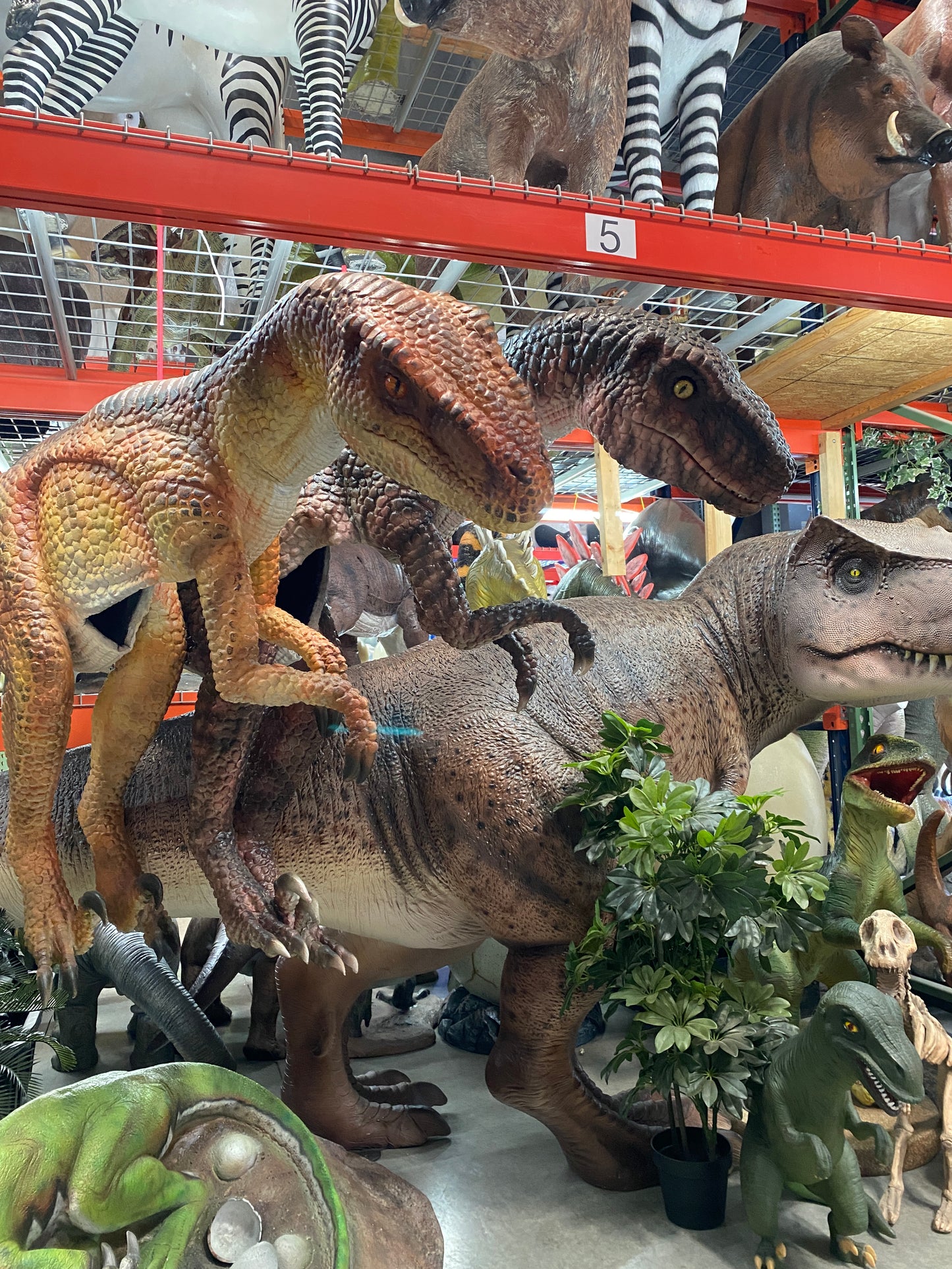 Orange Raptor Dinosaur Shoulder Puppet