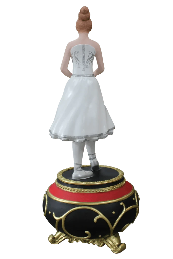 Ballerina Dancer on Music Box Statue LS352-S264-PT