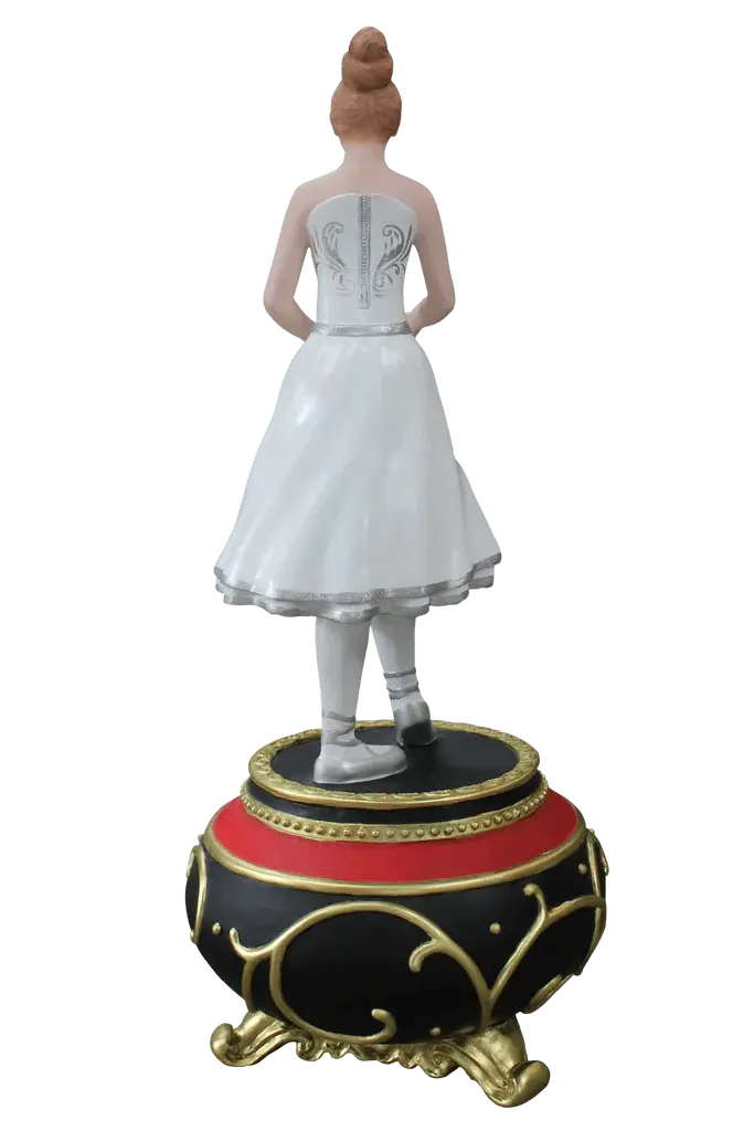 Ballerina Dancer on Music Box Statue LS352-S264-PT