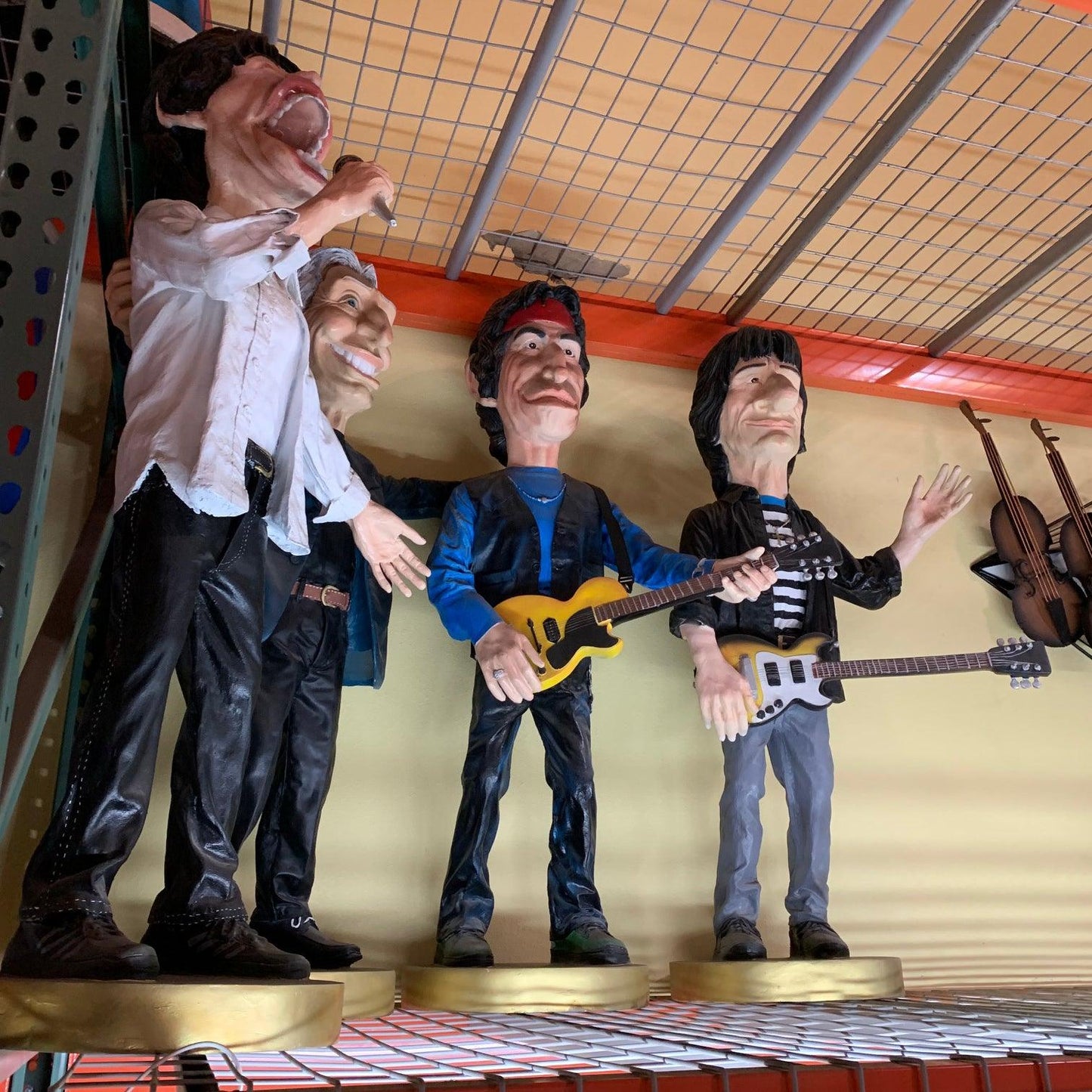 Cartoon Guitarist Woods Life Size Statue