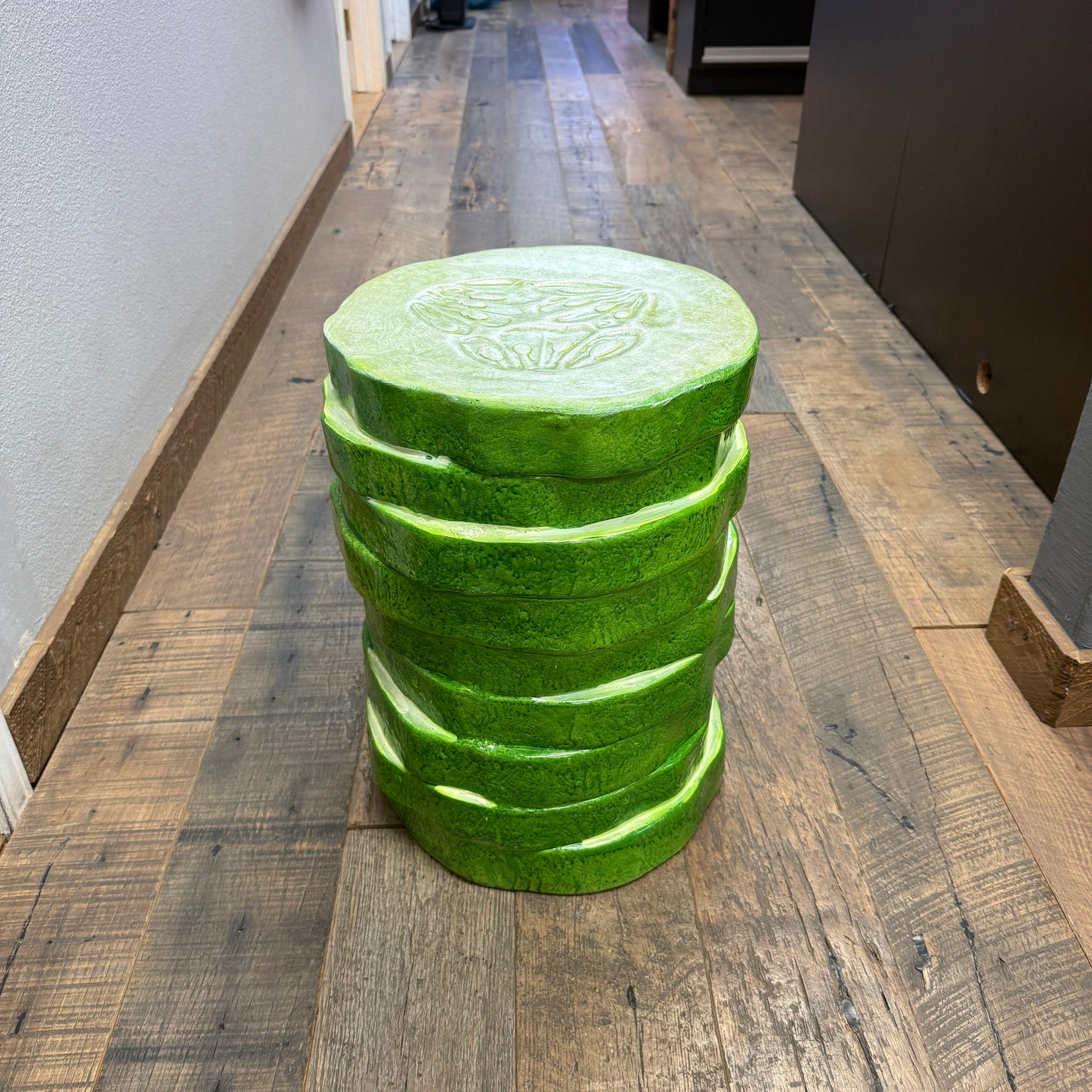 Cucumber Veggie Table Stool Statue