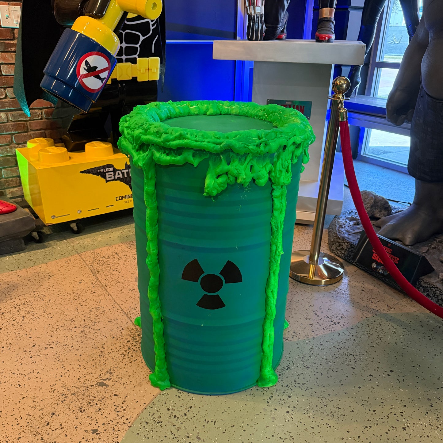 Toxic Green Metal Barrel
