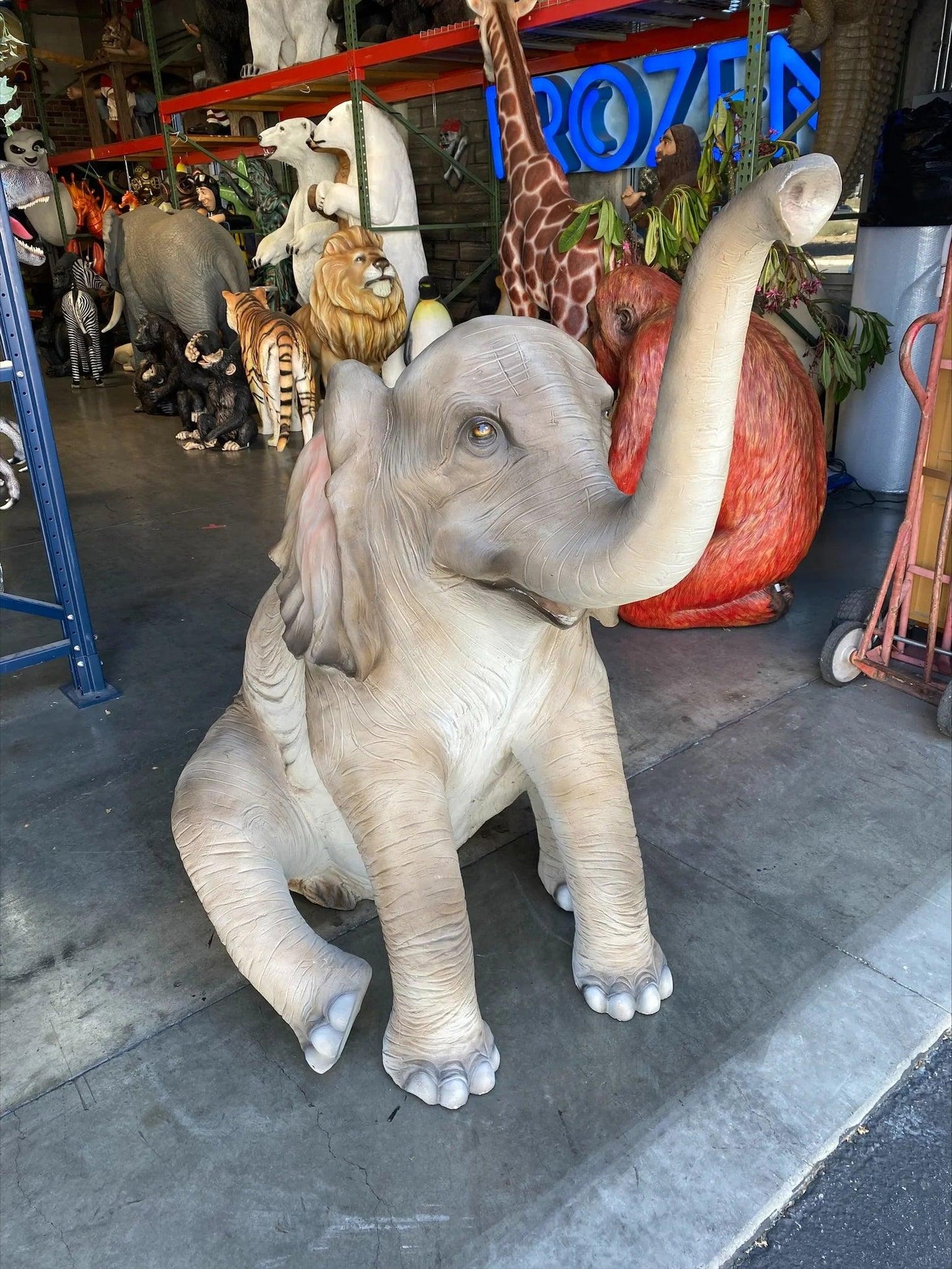 Sitting Elephant Statue