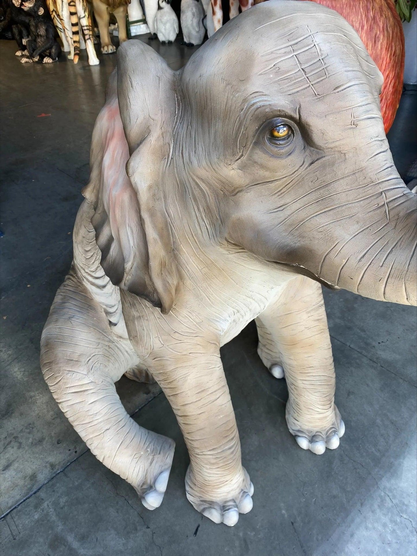 Sitting Elephant Statue